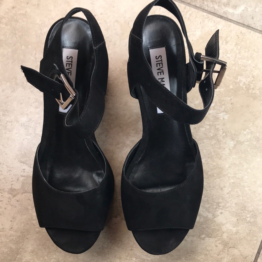 ❌SOLD❌Steve Madden Leno Black Suede - Picture 4 of 6